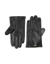 Undercover Logo-debossed Leather Gloves In Black