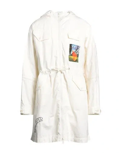 Undercover Man Overcoat & Trench Coat Ivory Size 4 Cotton In White