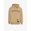 UNDERCOVER UNDERCOVER MEN'S BEIGE BRAINWASHED EMBROIDERED RELAXED-FIT COTTON-BLEND HOODY
