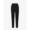 UNDERCOVER UNDERCOVER MEN'S BLACK BAND-PATCH REGULAR-FIT TAPERED-LEG MID-RISE WOOL TROUSERS