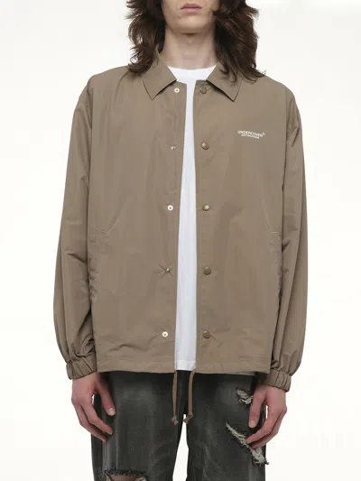 Undercover Men's Coach Jacket In Sand