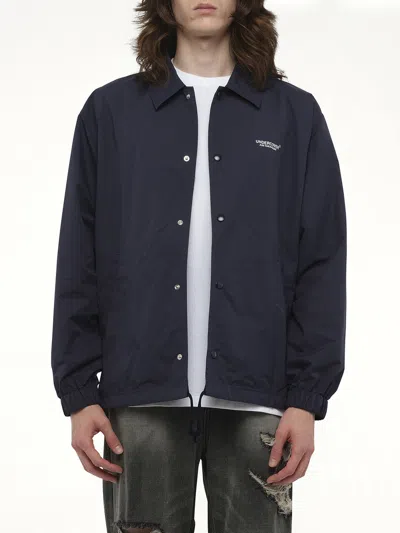 Undercover Men's Coach Jacket In Blue