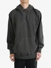 Undercover Gray Distressed Hoodie In Black