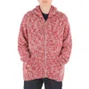 UNDERCOVER UNDERCOVER MEN'S RED MELANGE-EFFECT KNITTED HOODIE