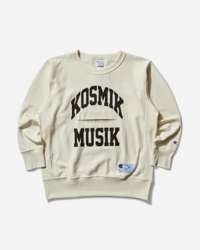 Undercover Men S Champion Reverse Weave Crewneck Sweatshirt Ivory In White