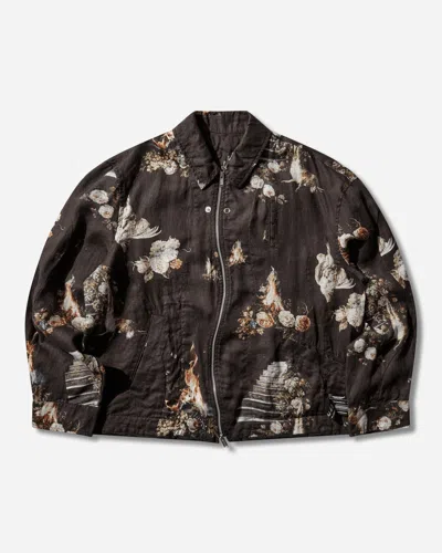 Undercover Men S Emma Bennett All-over Print Linen Jacket In Black