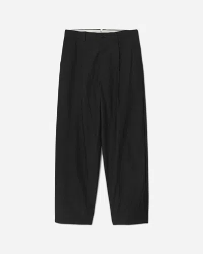 Undercover Men S Linen-ramie Blend Cotton Pants Charcoal In Black