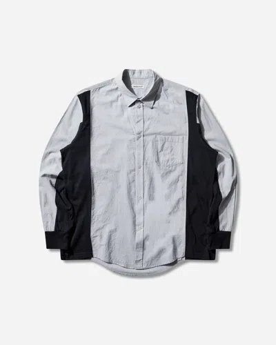 Undercover Men S Paneled Cotton Shirt Navy Stripe In Blue