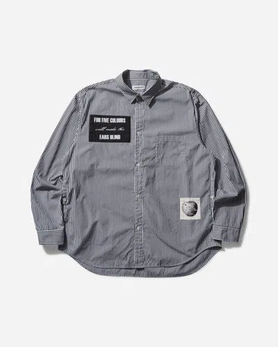 Undercover Men S Patchwork Striped Shirt In Black
