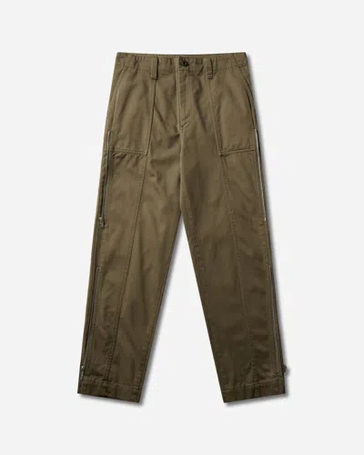 Undercover Men S Side Zipper Cotton Chino Pants Khaki In Green