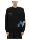Undercover Artistic Black Printed Sweatshirt With Crew Neck Design In Black
