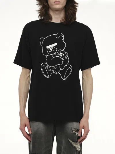 Undercover Men's Teddy Bear Printed T-shirt In Black
