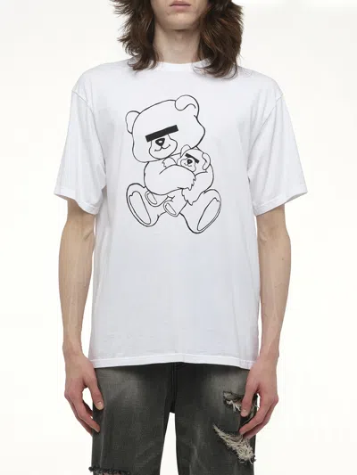 Undercover Men's Teddy Bear Printed T-shirt In White