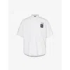 Undercover Logo-patch Cotton Shirt In White