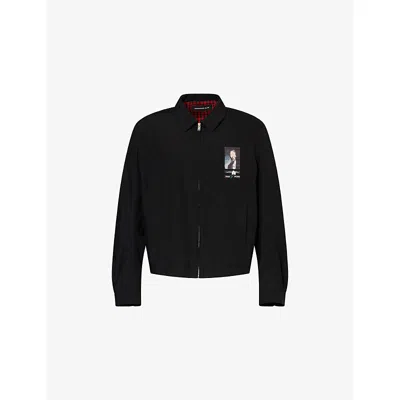 Undercover Mens Embellished Two-welt-pockets Woven Jacket Black