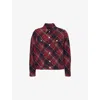 Undercover Check Wool Blend Mosser Jacket In Red Ck
