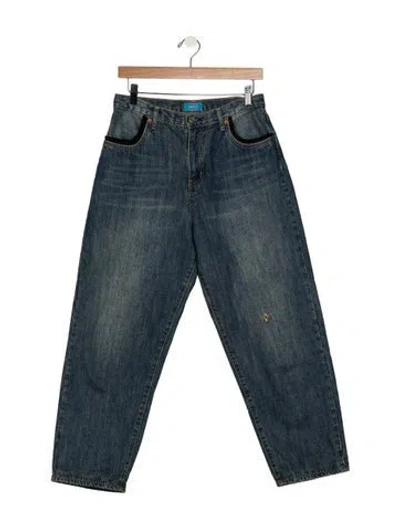 Pre-owned Undercover Mid-rise Wide Leg Jeans In Blue