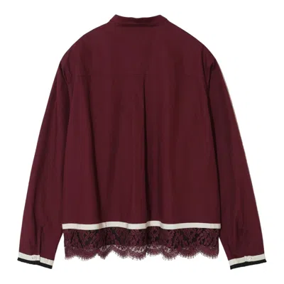 Undercover Mini Shirt Collared Blouse In Burgundy