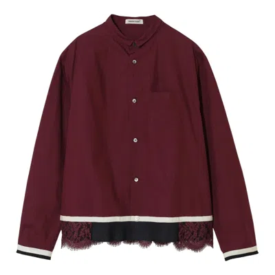 Undercover Mini Shirt Collared Blouse In Burgundy