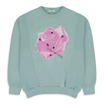 Undercover Mint Graphic Print With Embroidery Pullover Sweater In Green