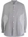 Undercover Mixed-print Cotton Shirt In Brown