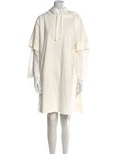 Pre-owned Undercover Mock Neck Mini Dress In Gray