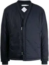 Undercover Monk V-neck Padded Jacket In Blue