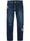 Undercover Motif-embroidered Straight-leg Jeans In Blue