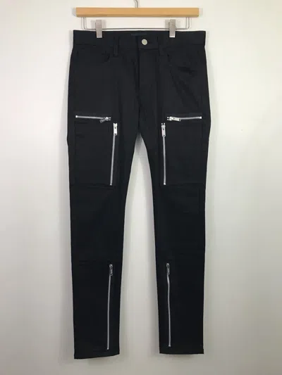 Pre-owned Undercover Multi-zip Twill Skinny Jeans In Black