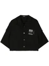 Undercover Name-tag Button-up Shirt In Black