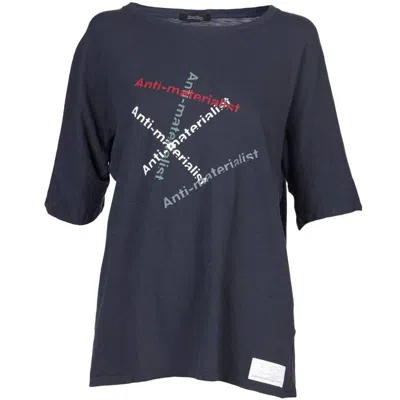 Pre-owned Undercover Navy Anti-materialism Oversize Cotton T-shirt In Blue
