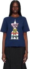 Undercover Navy Uc1e1891-3 T-shirt In Dark Blue