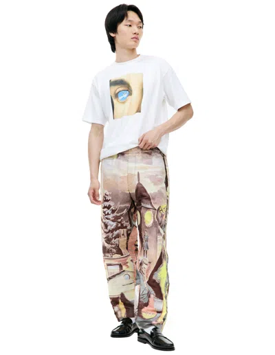 Undercover Neo Rauch Painting Trousers In Multicolor