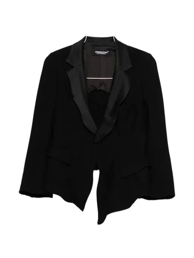 Undercover Notched Lapel Asymmetric Jacket In Black