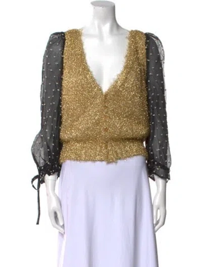 Pre-owned Undercover Nylon Colorblock Pattern Crop Top