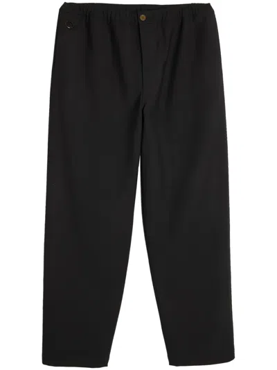 Undercover O-ring Tapered Cotton Trousers In Black