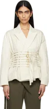 Undercover Off-white Buckle Blazer In Off White