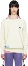 Undercover Off-white Champion Edition Uc1e4809 Sweatshirt In Ivory