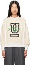 Undercover Contrast-panel Cotton Sweatshirt In Ivory