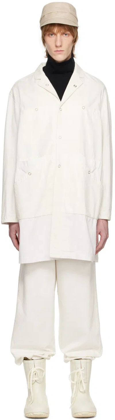 Undercover Off-white Notched Lapel Coat In Off White