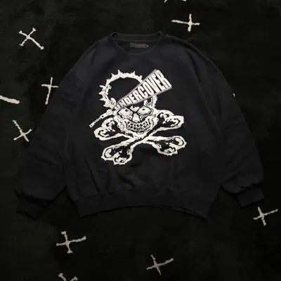 Pre-owned Undercover Original 90's - Skull And Rib Sweatshirt In Black