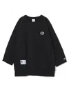 Undercover Oversized Black T-shirt With Logo Patches In Black