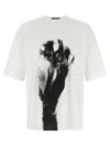 Undercover Oversized Crewneck T-shirt With Abstract Print In White