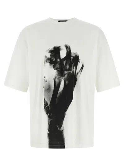 UNDERCOVER OVERSIZED CREWNECK T-SHIRT WITH ABSTRACT PRINT