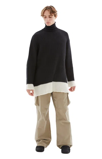 Undercover Oversized Knitted Sweater In Black