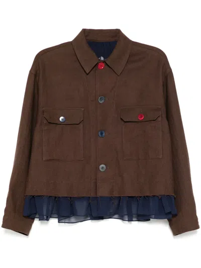 Undercover Panel Detailing Jacket In Braun