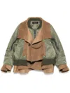 Undercover Layered Bomber Jacket In Green