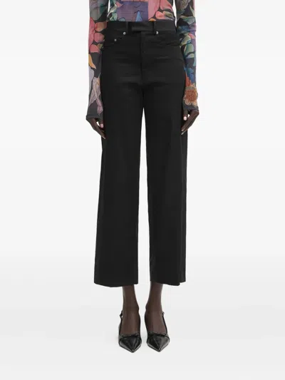 Undercover Panelled Cropped Trousers In Black