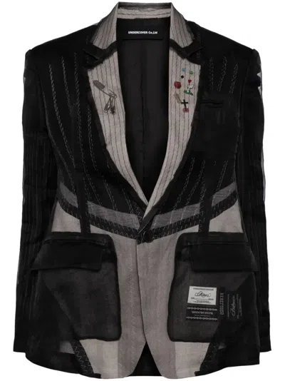 Undercover Blazer Mit Stickerei In Schwarz