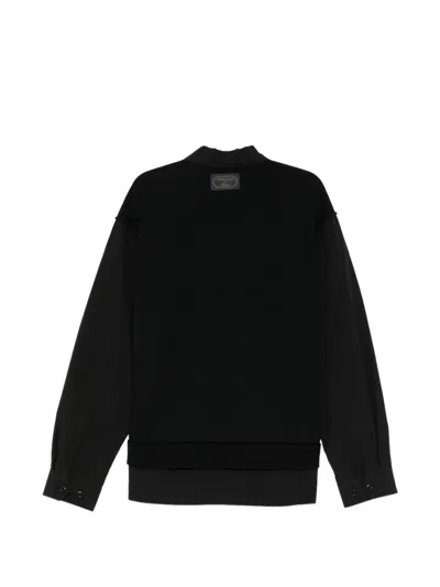 Undercover Panelled Flap-pocket Shirt In Black